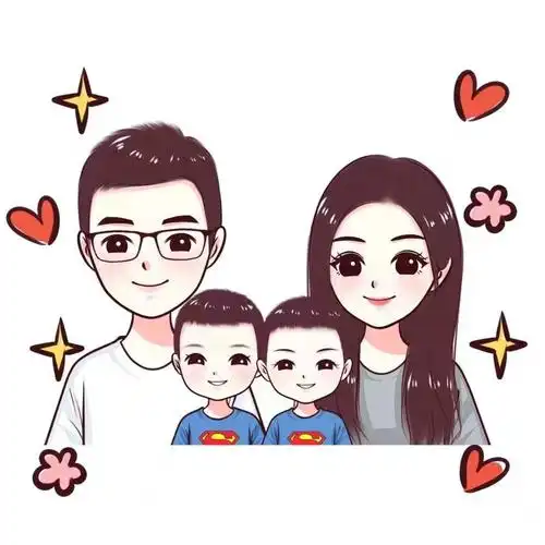 亲子图片,用头像描绘幸福画面,陪伴才是最好的教育方式