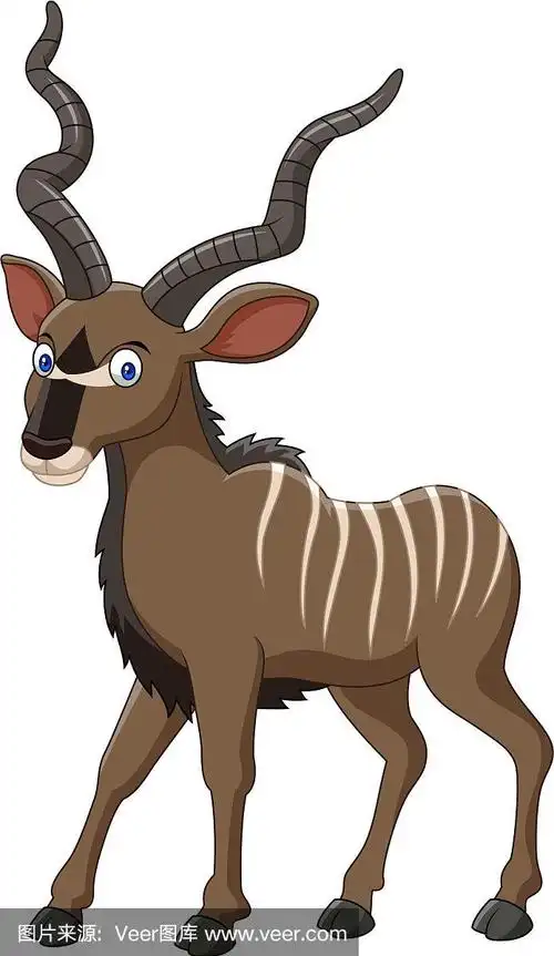 卡通捻角羚羚羊
