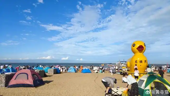 假期来到天津海边玩,东疆湾海滨浴场