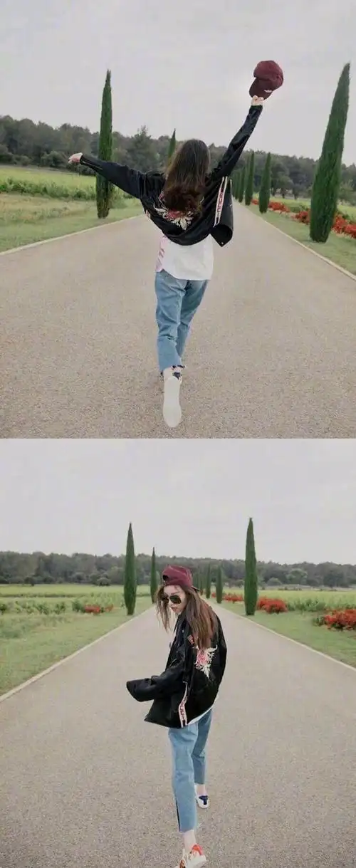 拍背影照有一个大忌点:千万不要驼背!拍照驼背,气质,感觉,啥都没了.