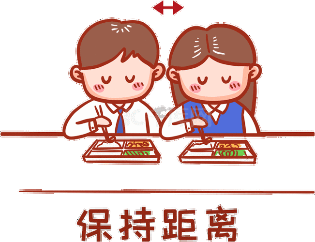 保持距离分餐制表情包