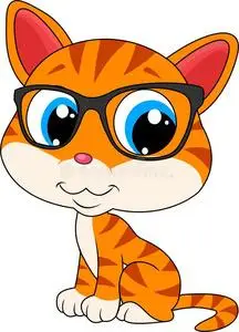 戴眼镜的猫躺在书上漂亮的白色的小猫和粉红色的弓和眼镜.