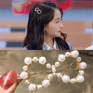 王牌对王牌5关晓彤同款发卡发夹蝴蝶结珍珠一字夹套装网红少女心