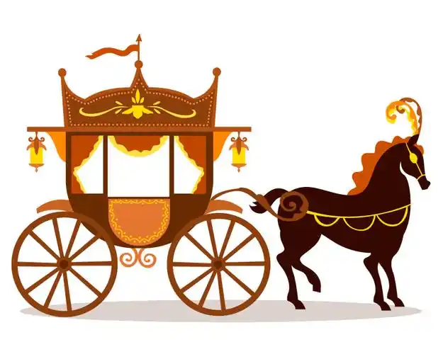 扁平风格的马车矢量素材aiepspng