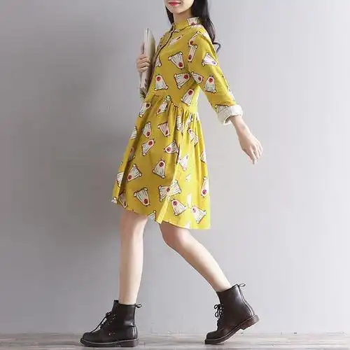 文艺风百搭连衣裙,清新自然显修长大长腿 一条裙子诠释你的气质