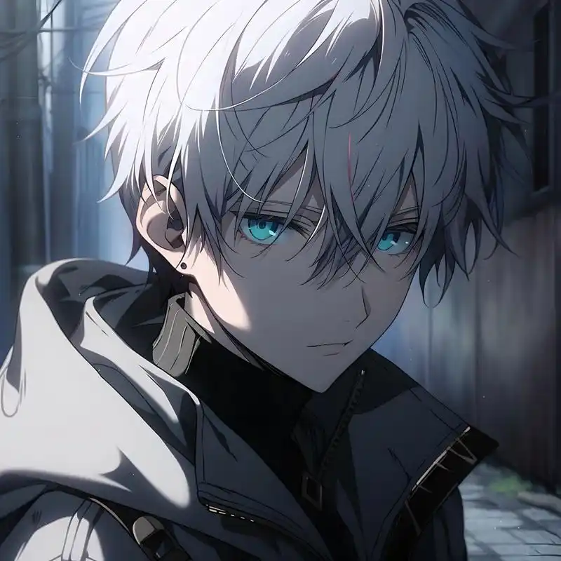 5250白发蓝瞳动漫头像5250 白毛控集合!