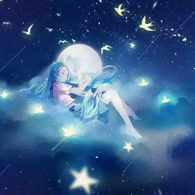 动漫蓝色星空背景