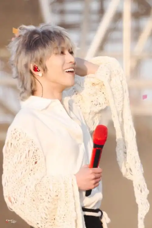 华晨宇照片是歌迷日出照拼的