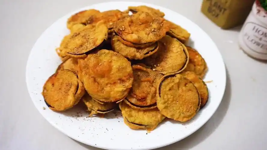 大厨教你炸茄子最好吃的做法椒香酥脆简单又家常学起来吧