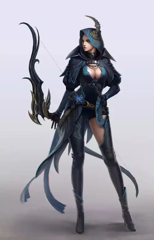 来自韩国概念设计师的女性角色原画