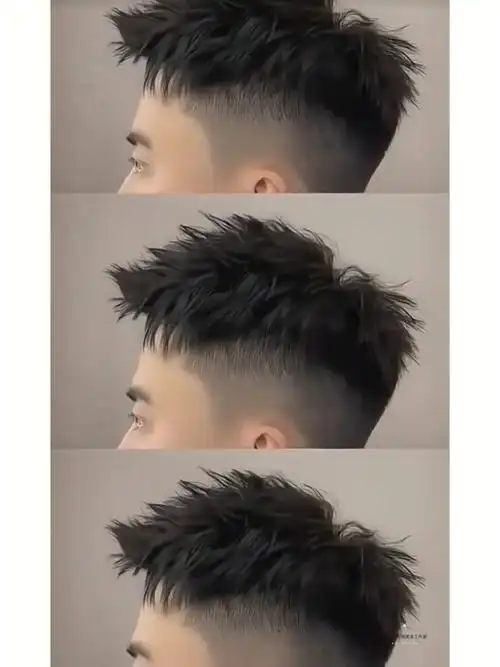 男士前刺发型