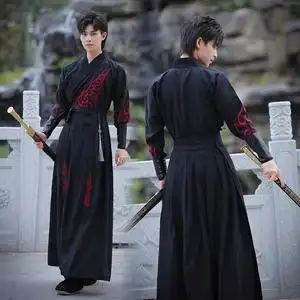 服装男童大侠古装儿童武侠演出服汉服武侠风剑客古代刺客衣服45人付款