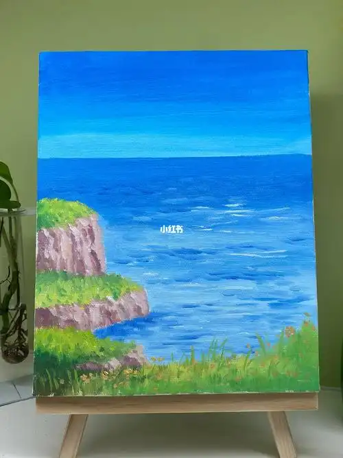 简单小海景油画教程69一看就会哦