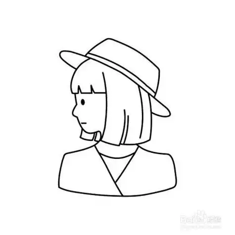 侧面简笔画侧左边小女孩侧脸头像简笔画小女孩简笔画图片怎么画小女孩