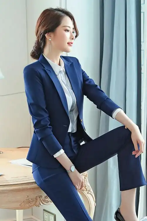 春季休闲小西装正装职业装女装套装女2019新款白领通勤时尚气质修身