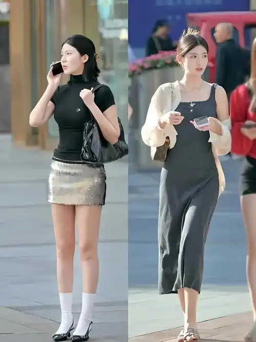 重庆女性的时尚街拍:小背心,超短裙,高跟鞋,展现时尚与自信!