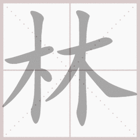 林- 生字笔顺演示