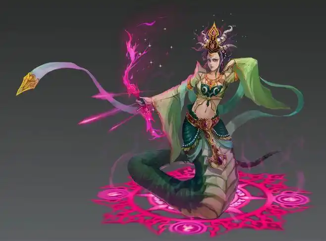 大话外传新篇化蛇女王女娲按照自己的样貌制造的一位蛇女,用于守居.