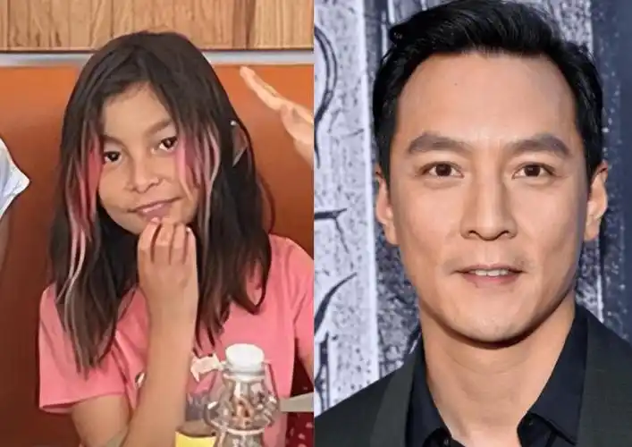 吴彦祖10岁混血女儿曝正脸,眉眼英气肤色黑随爸,染粉发潮范足_吴斐然