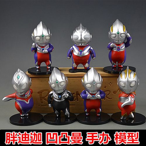 q版胖迪迦奥特曼车载摆件呆萌可爱肥皂凹凸曼汽车中控台桌面摆件