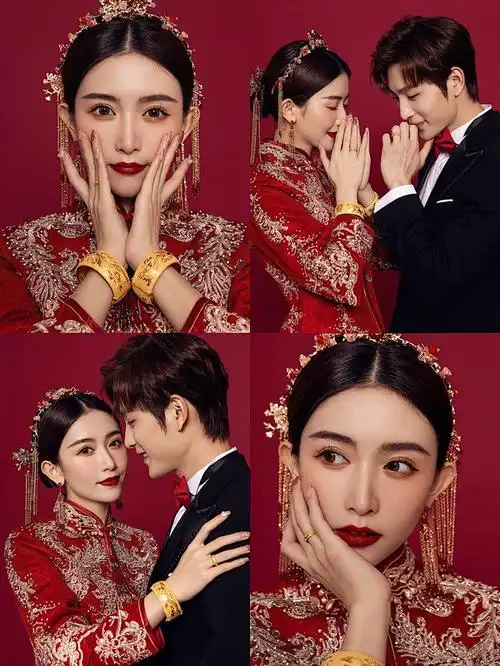 好看不腻的新中式婚纱照惊艳中国风