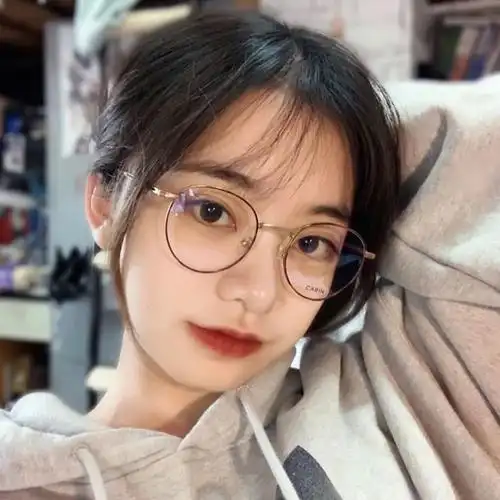 金丝细框眼镜框女圆脸网红款素颜近视有度数韩版潮ins复古眼镜女