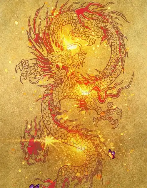 金色龙图腾海报背景