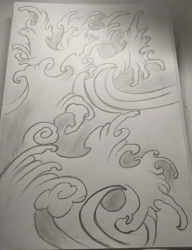 过程图 #浪花 #简笔画 @dou 小助手 @d - 抖音