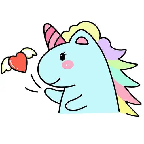 教你快速绘画独角兽漂亮的独角兽简笔画步骤