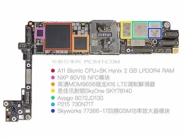 下图为iphone 8扬声器孔内部细节特写,从中可以看出,苹果为了让