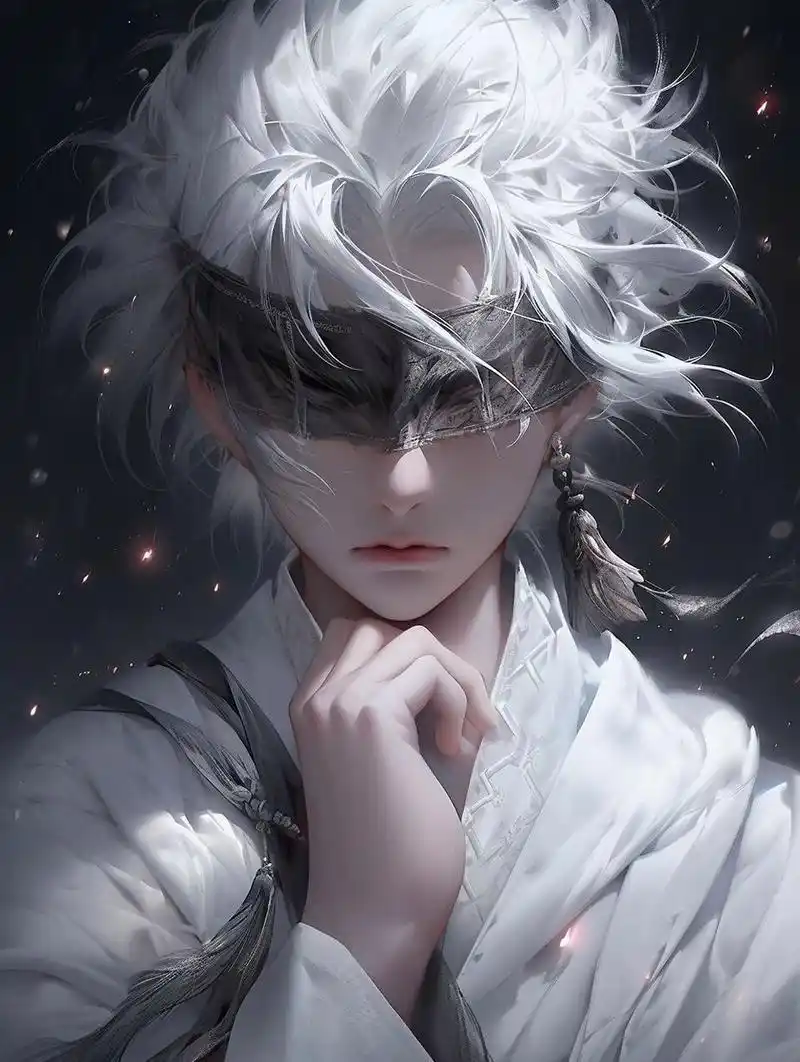 仙侠风蒙眼男生头像