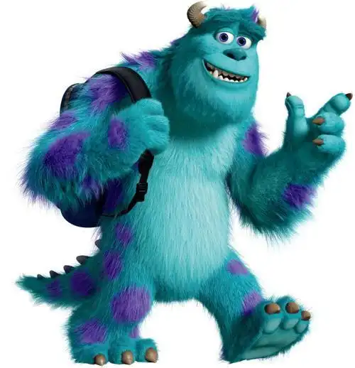 长毛怪苏利文简笔画 简笔画图片大全-蒲城教育文学网