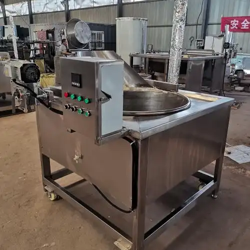 不锈钢大型花生电加热油炸机-食品机械设备网