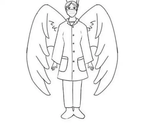 白衣天使儿童简笔画