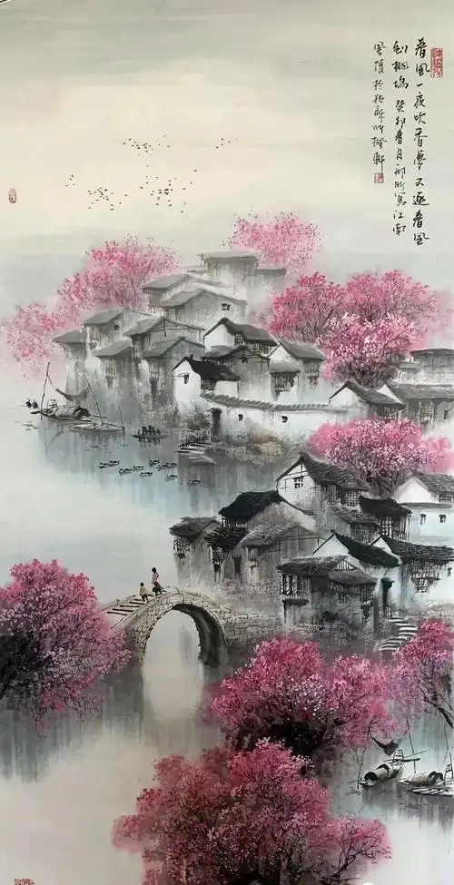 极致的水墨国画,江南水乡美如画
