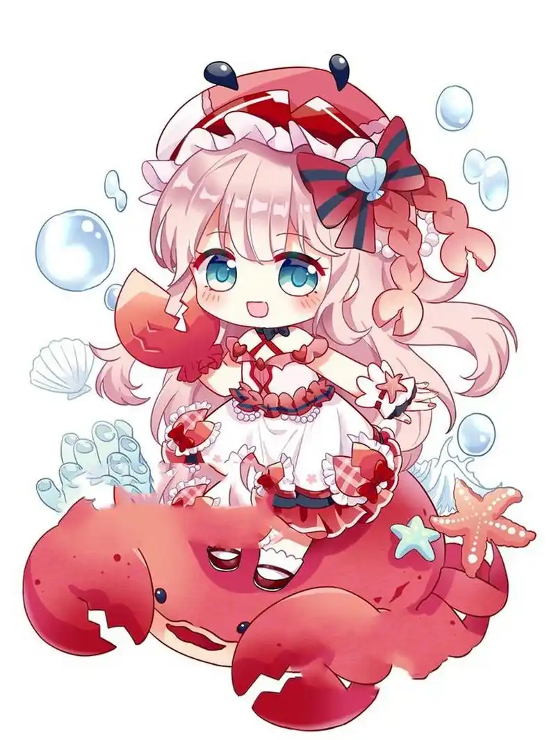 巨蟹座插画女生头像分享 准备开始画一个十二星座×魔法少女的系列!