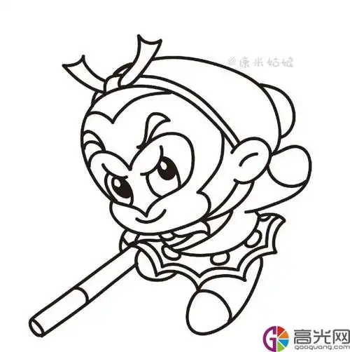 q版孙悟空简笔画步骤图齐天大圣孙悟空简笔画教程