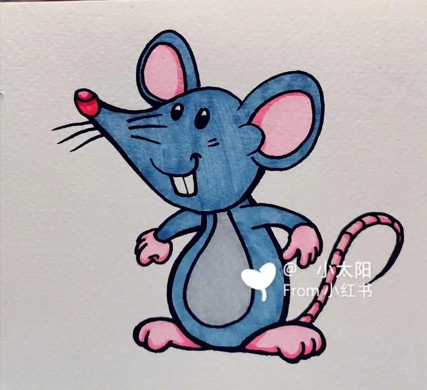 老鼠99 容易学也容易画的简笔画【99】0404
