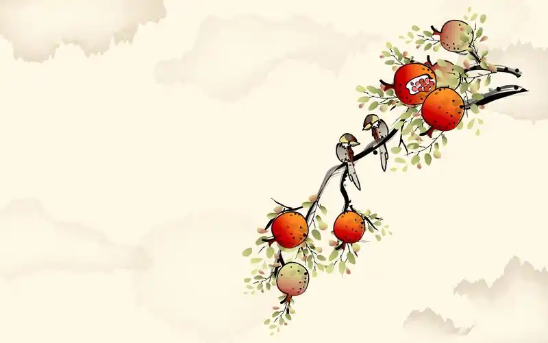 精选素雅的中国风古典手绘植物图片桌面壁纸高清(2)
