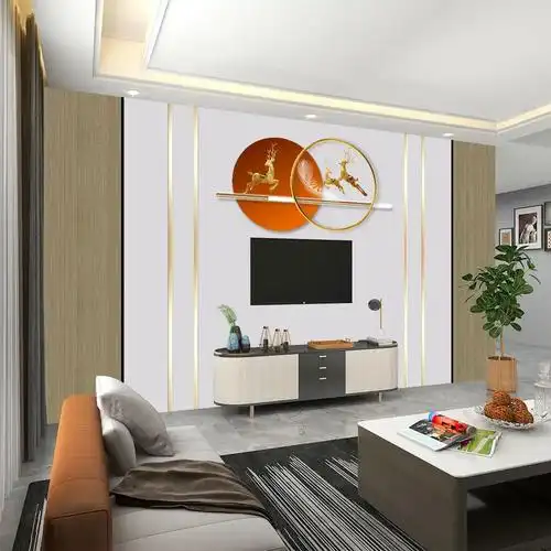 这款背景墙真的太棒了!用上后,客厅瞬间变得高大上,立体感十足 - 抖音