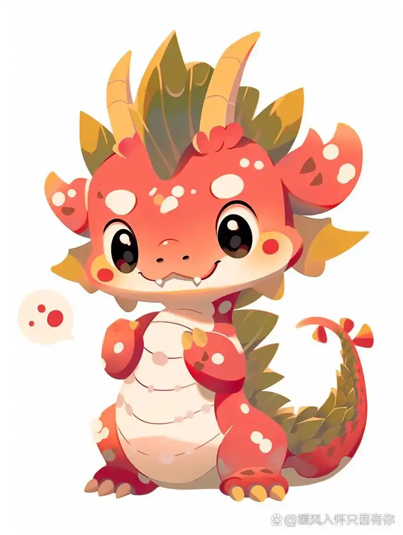 萌萌小龙插画/q版可爱卡通龙形象/龙年ip 商用需授权!