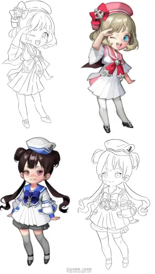 日系厚涂之q版人体动态练习