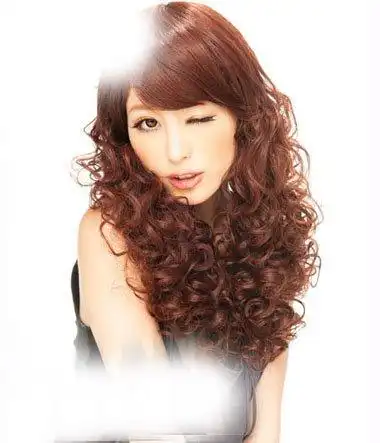 小螺丝卷长发发型图片 女明星螺丝烫发型