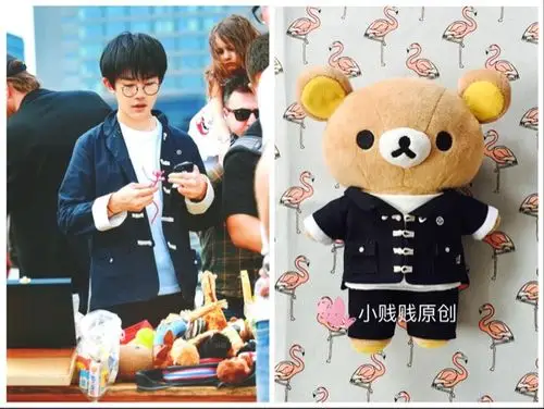 小贱原创轻松熊易烊千玺同款衣服外套bjd火羊其他特色工艺品
