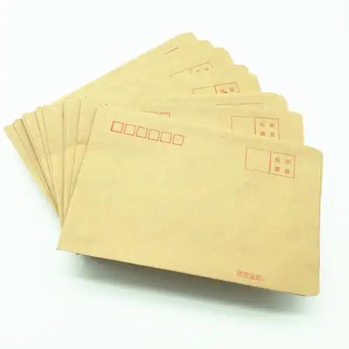 邮局标准牛皮纸黄色信封2号3号6号7号 厂家直销批发100个装包装