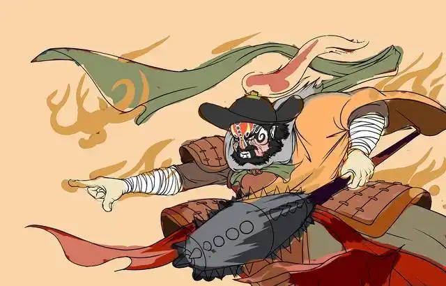 霹雳火秦明,手使一杆狼牙棒,棒子耍的虎虎生风,人也很猛.