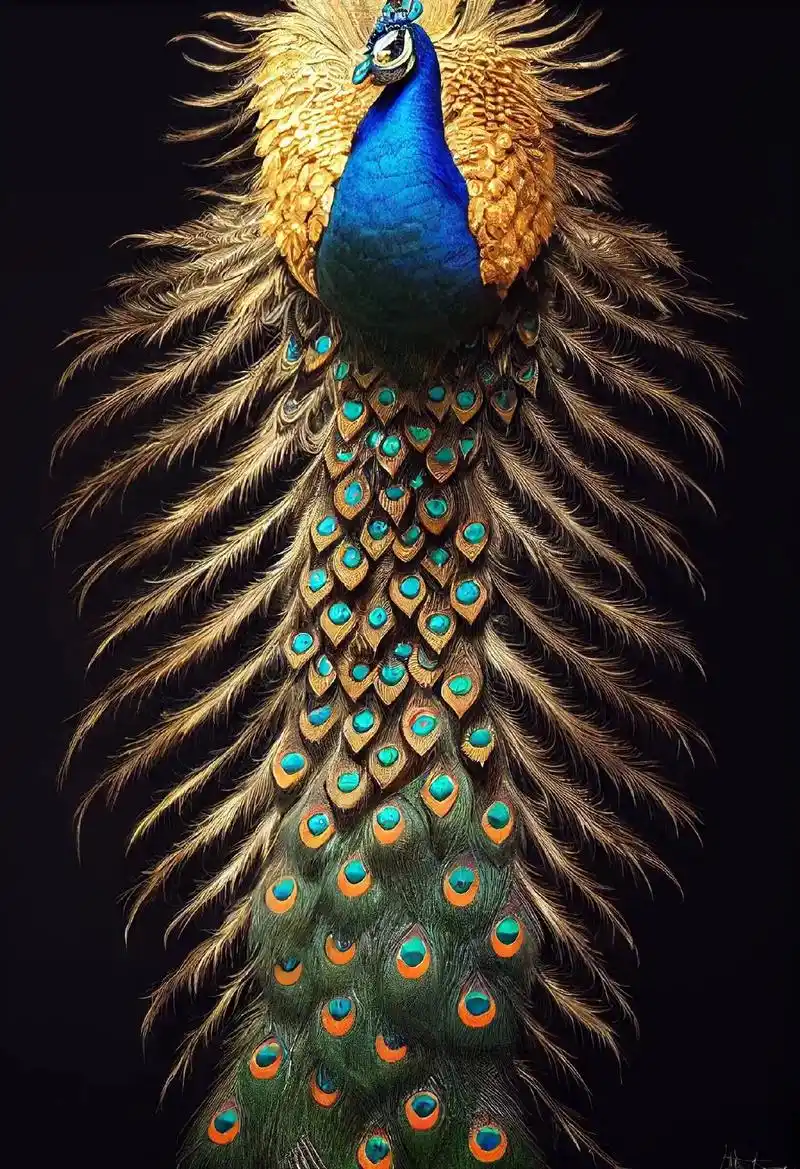 孔雀寓意着聪明,善良,自由,和平,一般孔雀象征着吉祥,幸福, - 抖音