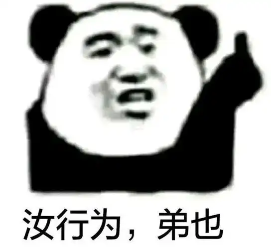 汝行为,弟也,熊猫头,中指,鄙视表情