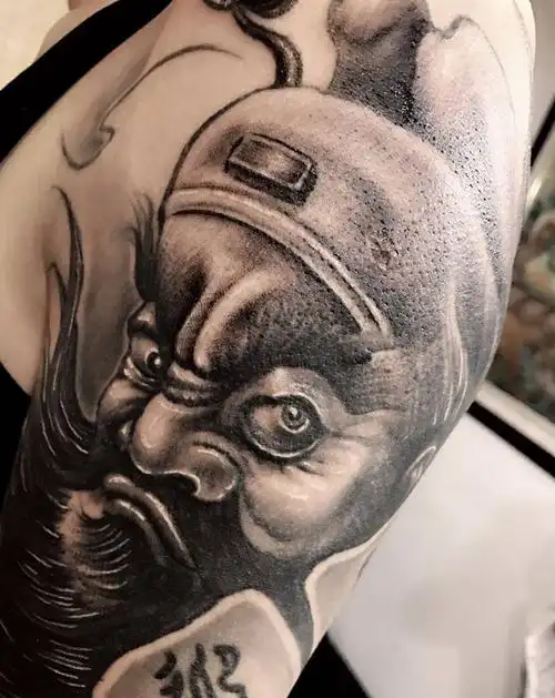 天师钟馗纹身图片