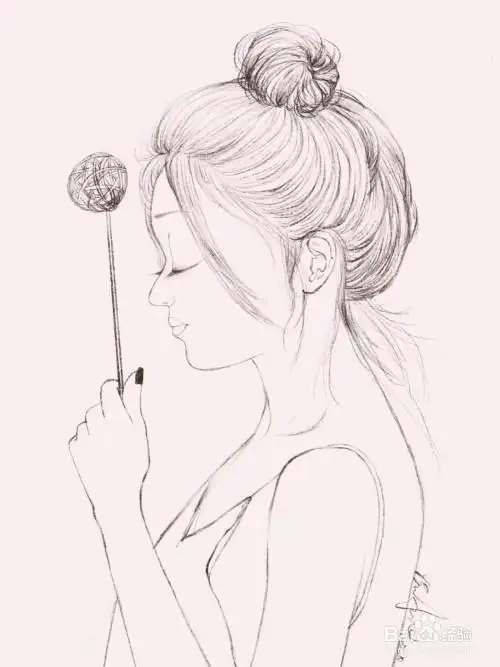 侧面插画人物半身像画法教程